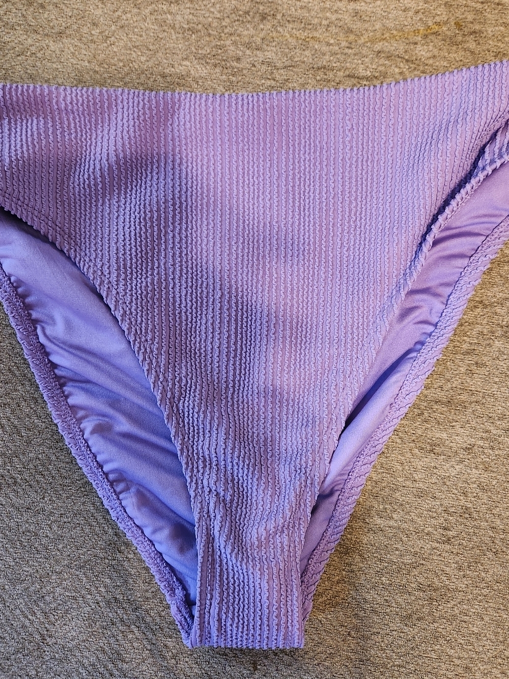 Old Navy Lavender Textured Extra High Cut High Waist Bikini Bottom